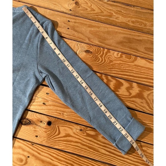 NEW Candace Cameron Bure Long Sleeve Top Size Medium Women’s Blue Waffle Knit - Picture 7 of 8